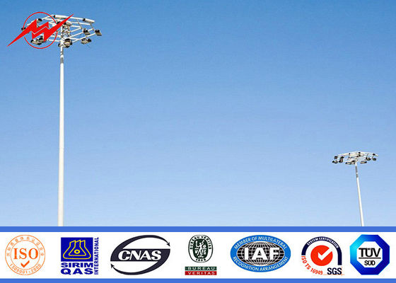 palo galvanizado redondo poste ligero del estadio de los 35M alto con el sistema de elevación de 400kg Rasing