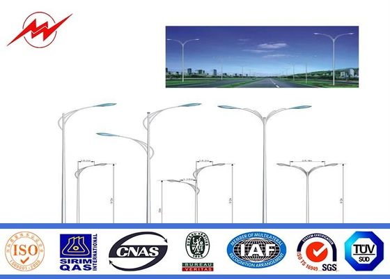 Luces de acero galvanizadas al aire libre postes de calle de postes para uso general con el brazo doble
