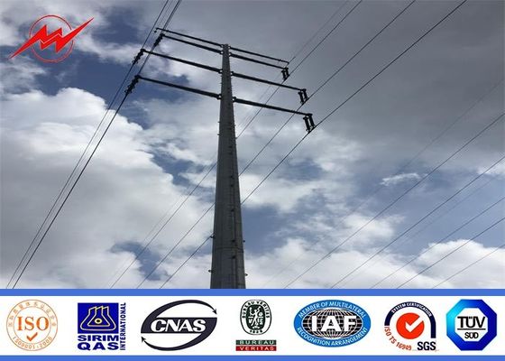 línea de transmisión galvanizada voltaje medio 132KV moho anti los 3-15m de poste