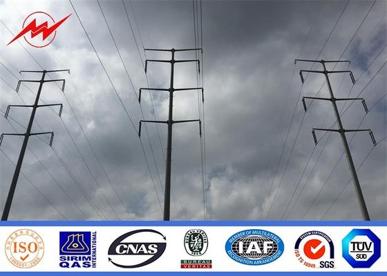 Q235 transmisión de acero galvanizada conoide durable postes para la distribución de la electricidad