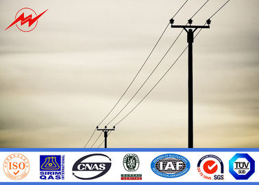 aprobado de acero galvanizado eléctrico de poste del circuito doble octagonal