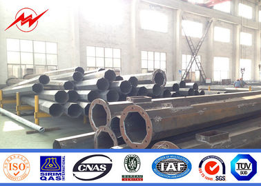 Poste de acero galvanizado poligonal afilado redondo para la transmisión eléctrica