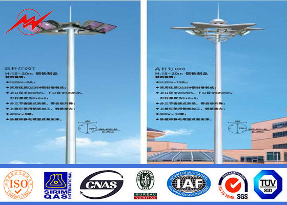 3 alto palo poste ligero de las secciones 5m m 35M HDG con la velocidad del viento de 6 lámparas 30m/s