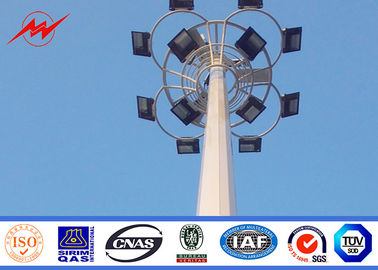 Iluminación poligonal modificada para requisitos particulares poste del palo del 18m alta para el fútbol del estadio