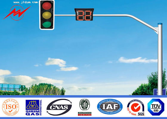 Señales de acero octagonales del semáforo de postes del alumbrado público con la capa del polvo