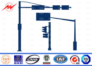 semáforo de la autopista de 3M poste, metal doble postes ligeros del paso superior del soporte de 1500m m
