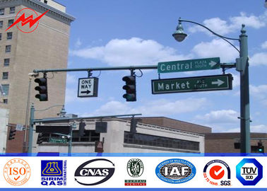 semáforo de la autopista de 3M poste, metal doble postes ligeros del paso superior del soporte de 1500m m