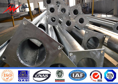 Calle tubular poste ligero del borde de la carretera de 69KV el 11m con la bandera del anuncio