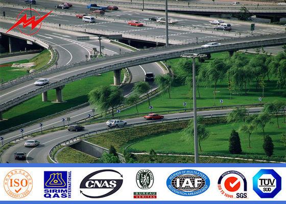 4 alto palo poste ligero de las secciones 10m m para los cuadrados de ciudad de las estaciones de los pasos elevados