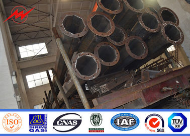 Calle tubular poste ligero del borde de la carretera de 69KV el 11m con la bandera del anuncio