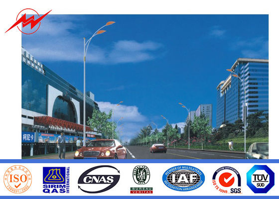 estacionamiento doble del brazo 4m m del 12M poste ligero con el brazo cruzado del 1.5M