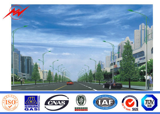 estacionamiento doble del brazo 4m m del 12M poste ligero con el brazo cruzado del 1.5M