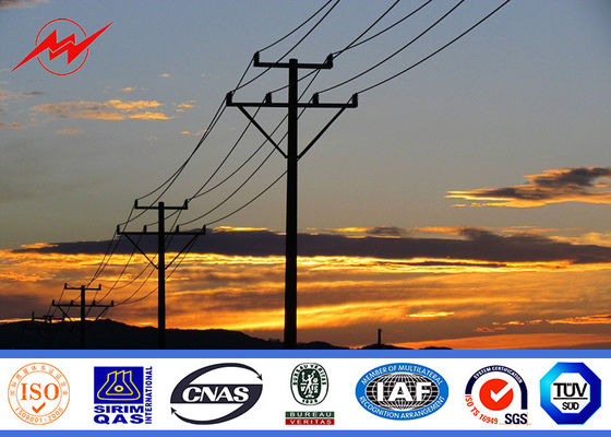 El 16m galvanizado 10KN poste para uso general de acero eléctrico grueso de 1m m a de 30m m
