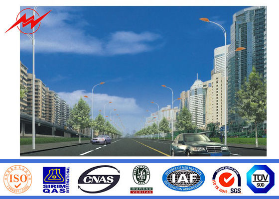 Camino al aire libre que se enciende alrededor de los 9M poste tubular de acero con la galvanización