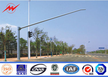 semáforo de la autopista de 3M poste, metal doble postes ligeros del paso superior del soporte de 1500m m