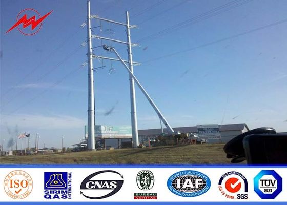 clase de los 23M una corriente eléctrica galvanizada poste para la distribución de la transmisión 132KV con el grueso de 6m m
