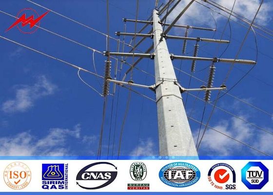 grueso al aire libre de acero galvanizado 5000kg de los 21m poste ligero 6m m con el perno caminado