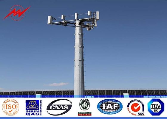 torre monopolar de las telecomunicaciones del estándar de ISO de los 55m con los accesorios del cable