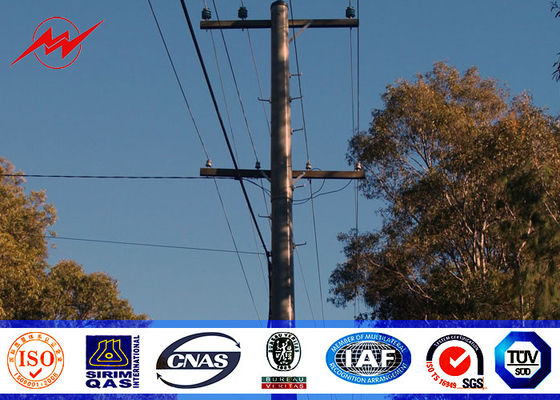 Iluminación tubular de acero poligonal modificada para requisitos particulares poste de la carretera de la lámpara de calle de 110KV poste