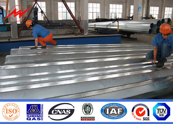 metal de acero galvanizado poder postes para uso general del equipo de la distribución de los 20m postes