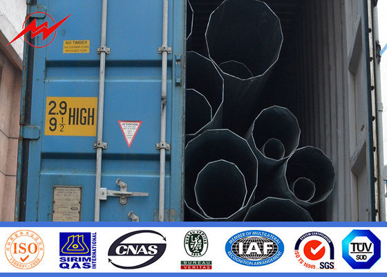 Lámpara dual galvanizada poste ligero al aire libre de la calle de acero de postes de la pintura de espray