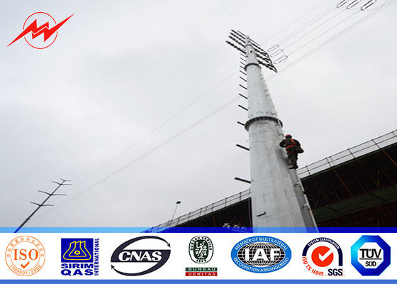 Carga cónica 1280kg poste para uso general de acero del 12.2m para la distribución del poder 65kv