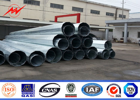 Tratamiento superficial de la cara los 55FT del metal 20KN de postes para uso general de la galvanización multi de la inmersión caliente