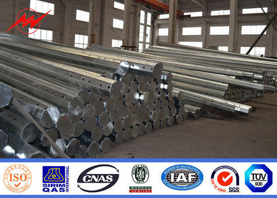 El 16m poligonal 800 DaN galvanizaron el poder poste de acero 10kV - capacidad 220kV