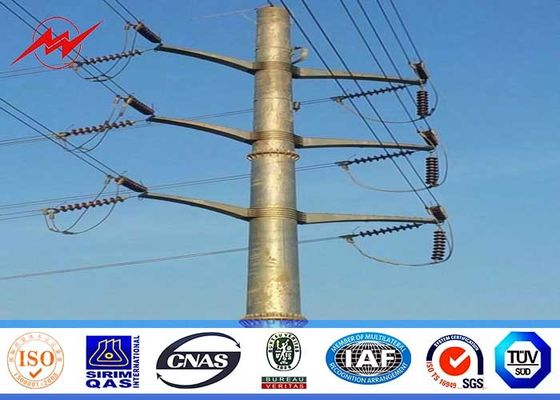 12 caras el 15M Clase 2500 poste de acero galvanizado con pares de perno que sube