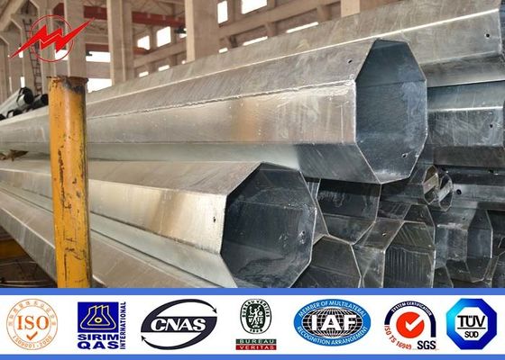 ASTM poste de acero tubular galvanizado A572 para la línea de transmisión eléctrica de 69 kilovoltios