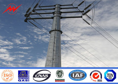 Línea de transmisión eléctrica afilada redonda postes para la línea aérea proyecto