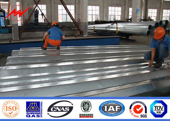 El brazo cruzado 25 pies galvanizó a poste de acero 10m el 12m el 15m 69 kilovoltios de poder poste de acero