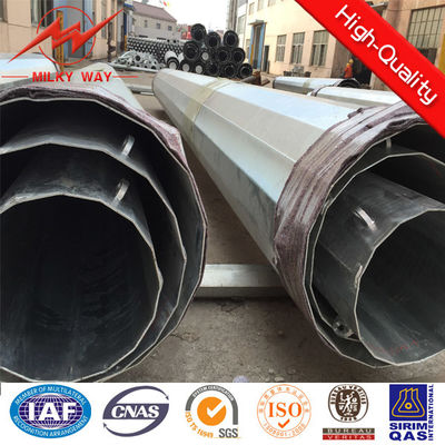 Poder de acero dodecagonal al aire libre 20KN poste de Gr65 los 24m para la transmisión de poder