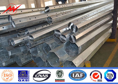 Polígono el 12m ASTM A123 poste tubular de acero de galvanización 69KV