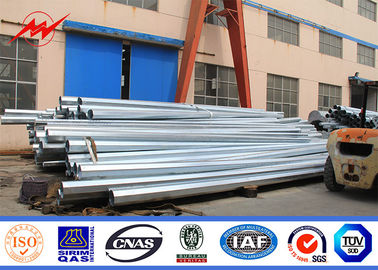 Polvos de acero de iluminación eléctrica 11m 12m monitoreo octagonal acero de carbono galvanizado de la calle