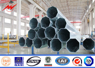 9m 12m 16m poste de acero galvanizado con betún y brazos cruzados