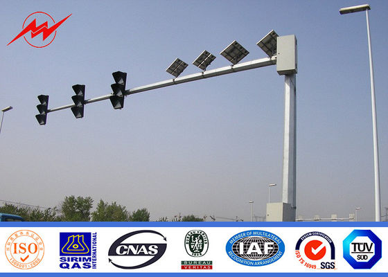 palo postes de la altura de los 6.5m alto/iluminación poste para las señales de tráfico del LED, del camino estándar ISO9001
