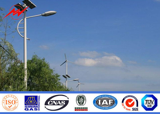 Calle solar postes ligeros del sistema eléctrico con solo factor de seguridad de la altura 1,8 del brazo los 9m