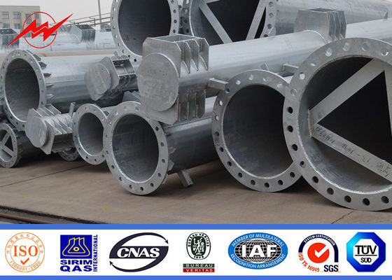 220KV el 12.8m corriente eléctrica poste, línea de transmisión durable postes de 12 KN
