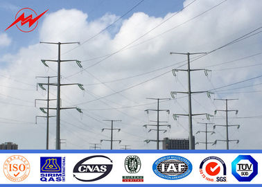 30 pies de postes de energía eléctrica galvanizado en caliente y pintura en polvo para la línea de transmisión