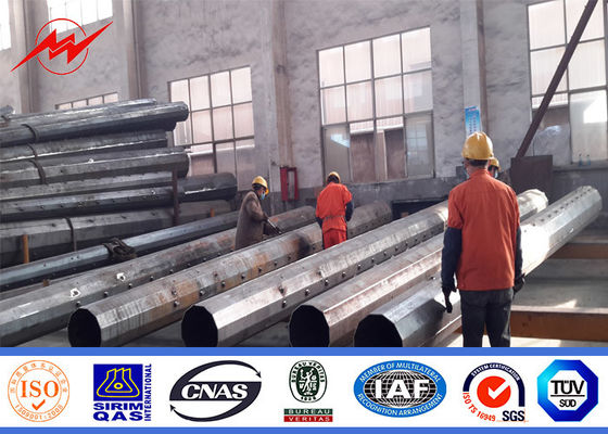 Telefono de acero galvanizado cónico con poste eléctrico de metal ASTM A123