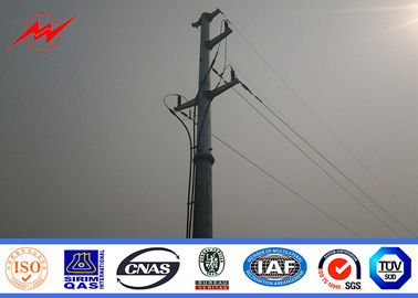 Corriente eléctrica afilada poligonal galvanizada poste para la línea de transmisión proyecto