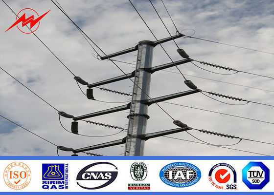 línea de transmisión de acero estándar de poste de poder de los 35FT NEA 69kv poder postes del metal