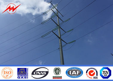 PAM Congo poste de acero galvanizado el 12m de PAL PAF para el proyecto de la distribución de la línea eléctrica
