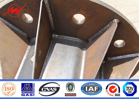 polo ligero palo de acero octagonal de la galvanización del alto con los metros de la plataforma 20 - 50