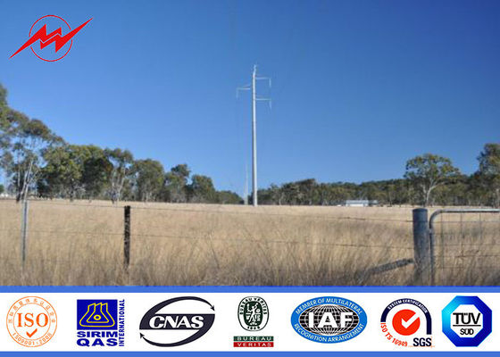 poder de acero postes AWS D 1,1 de la galvanización de la inmersión caliente de los 95FT NGCP Filipinas