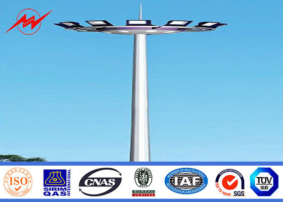 los 45M 80 luces LED de no. galvanizaron el alto palo poste ligero con el carro redondo de la linterna