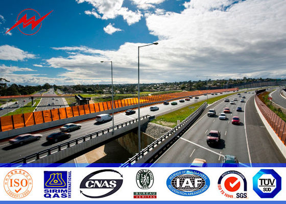 estacionamiento galvanizado cuadrado al aire libre de postes ligeros de calle del grueso de pared de los 10m 5m m poste ligero con los brazos dobles