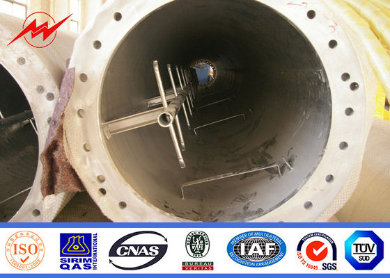 torre material de acero del 160FT mono poste para la telecomunicación con el dibujo de la tienda del cad