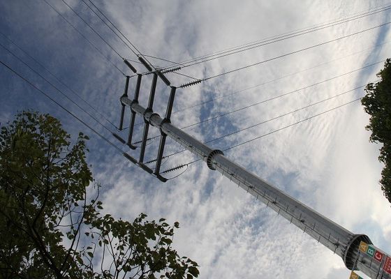 el poder de acero poste de 9m-1250Dan Eleactrical para 110kv telegrafía +/--2% tolerancia